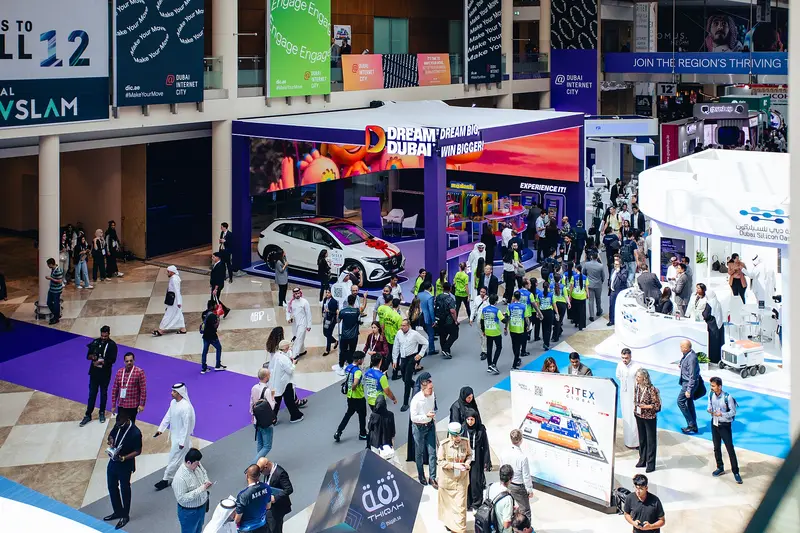 The crowded show floor at GITEX Global 2023